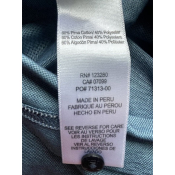 Travis Mathew Solid Performance Golf Polo Shirt Men’s Size XL Ocean Blue Color - Picture 6 of 7